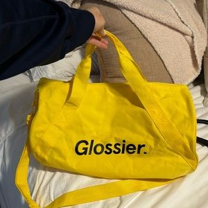 Glossier Yellow Duffle Bag | Weekender / Gym Bag | Rare Color